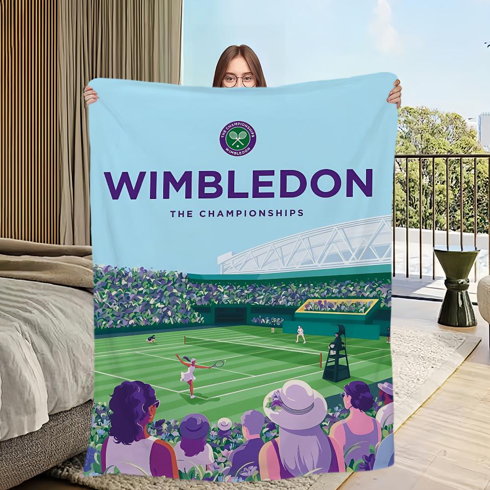 Arte sportiva fresca W-WimbledonS C-Campionati Calda coperta in flanella morbido peluche per divano soggiorno camera da letto regalo da viaggio