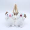 Cartoon Rabbit Shouting Dog Plush Keychain Plush Doll  Dog Plush Keyring   Children Gift