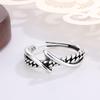 Xiaomi BF CLUB 925 Sterling Silver Ring For Women Jewelry Retro Heart Chain Open Vintage Handmade Ring Allergy For Party Birthday Gift
