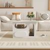 Coffee table with drawers, cloud-shaped coffee table with open storage compartments, high-quality materials. 97*45*43.5cm