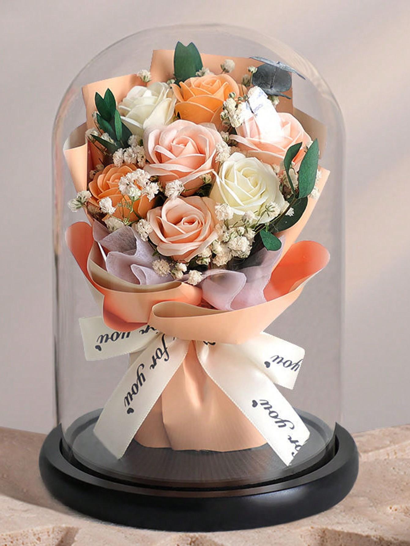 

Forever Preserved Real Rose in Glass Dome Women Valentines Day Gifts Eternal Flower for Mother s Day Anniversary Birthday шампанського