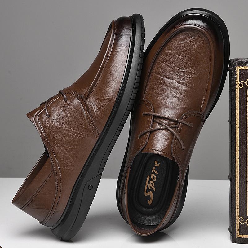 Fashion Genuine Leather Mens Oxford Shoes Fashion Party Formal Dress Footwear Classics Man Dress Shoes Casual Business Male Derby Shoes