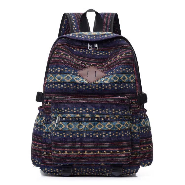 Schultaschenins Vintage Mode Campus Schultasche Weiblich Ethnisch Stil High School Schüler Mittelschule Rucksack Vielseitiger Freizeitrucksack