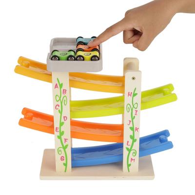 wooden car run toy