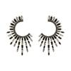Trendy European and American Geometric C-Shaped Diamond Earrings