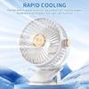 Clip-on Camping Fan 3 Speed Rechargeable Battery Operated Air Circulator Desktop Portable for Tent Office Dorm and Home