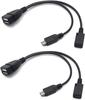 2-in-1 Micro USB OTG Power Cable Adapter USB 2.0 Splitter for Fire TV Stick PlayStation Classic Streaming Host Devices