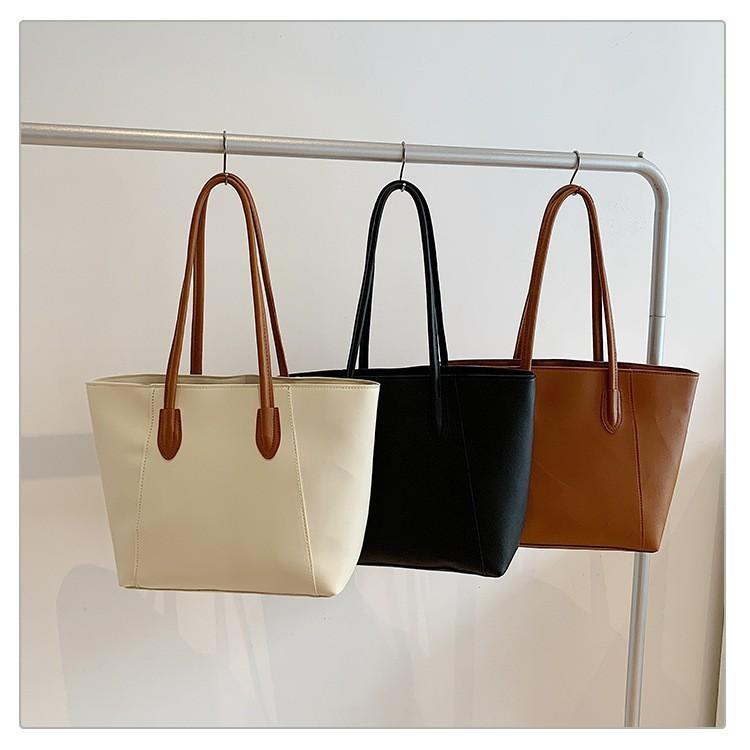 Fashionable Women's Pu Shoulder Tote Bag Spacious Commuter Bag With Zipper Closure