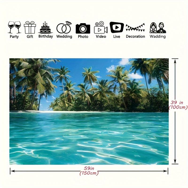 1 piece, ocean beach tapestry wall hanging tropical paradise beach wall decoration, Hawaii background, coconut tree background 100X150cm