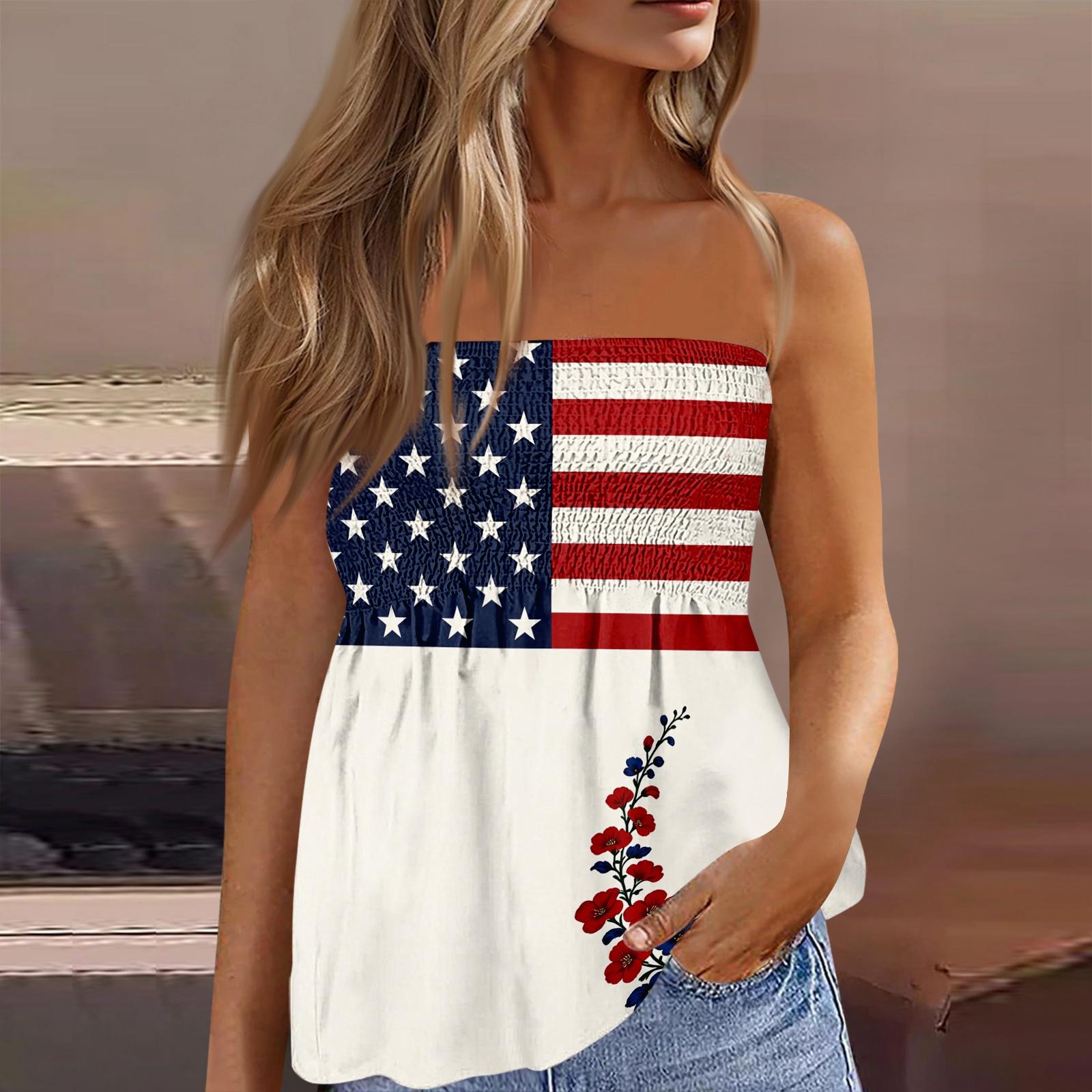 

Літні топи-труби для жінок, мила сексуальна футболка без рукавів з принтом, що відкриває плечі XL білий