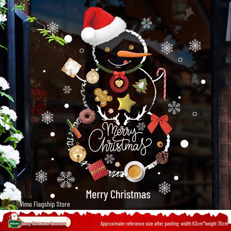 Santa Claus Christmas Window Clings - Tree, Door Stickers & Ornament Decor