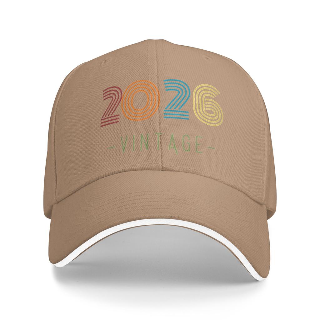 WoUnisex Unisex Vintage 2026 Neon Retro Outdoor Hat Spring Born In 2026 Adjustable Baseball Caps Baseball Cap Hip Hop Golf Sunshade