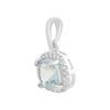 Серебряная подвеска с топазом 1.449ct, фианитами (2206811)