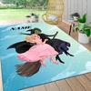 Custom Name Princess Pink Gown Carpet Rug Customizable Soft Washable Anti-Slip Home Living Room Sofa Mats Personalized Rug. 0909337