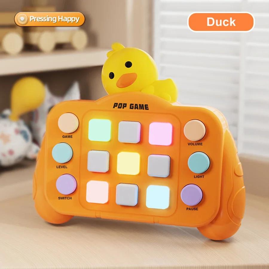 Upgraded Electronic Pop Light Quick Push Game Console Toys for Kids Adult Fidget Anti Stress Relief Toy Interactive Game Machine