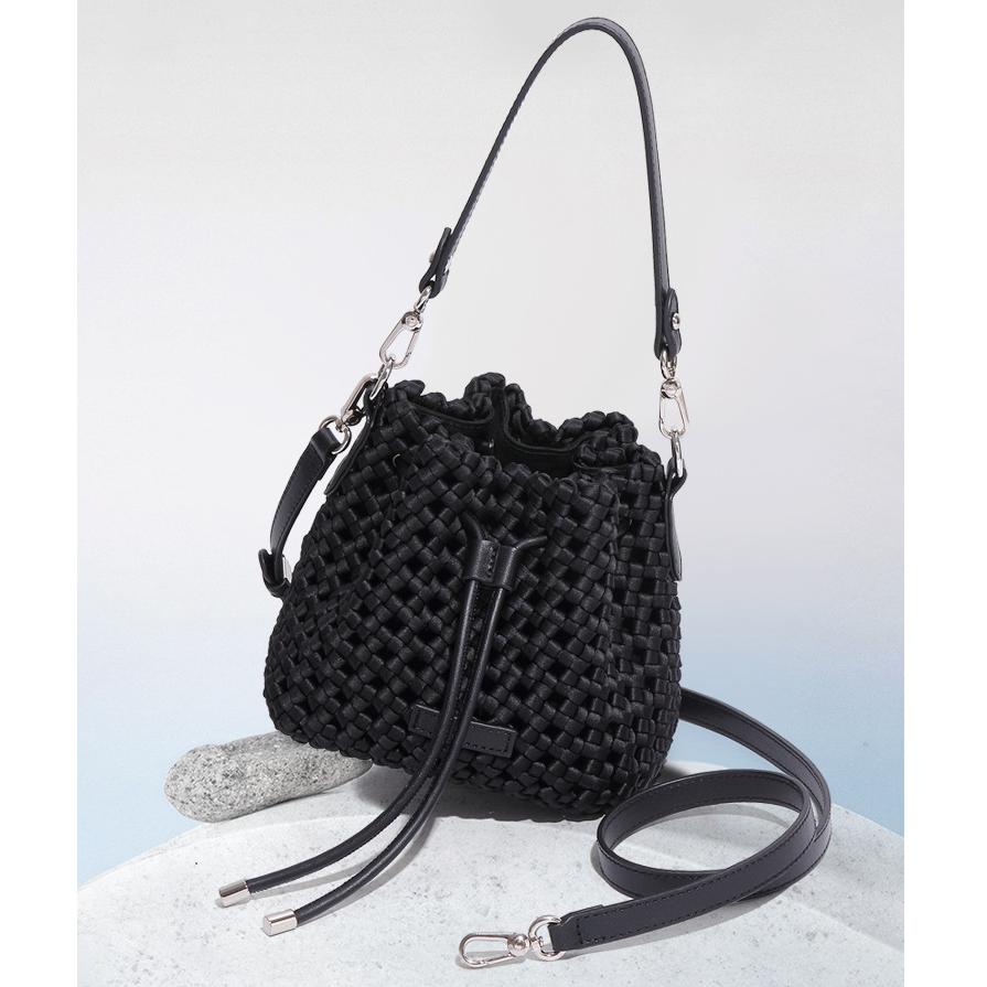 Handwoven Bucket Bag New Windmill Knot High-end Design Bag Lightweight Luxury Single Shoulder Crossbody