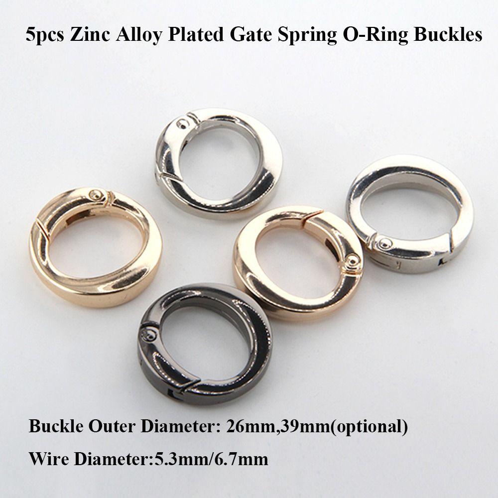 

5 шт., круглые пружинные пряжки с уплотнительным кольцом, 26 мм/39 мм, пряжка для ремня, крючки из цинкового сплава, кошельки, пряжки для сумок