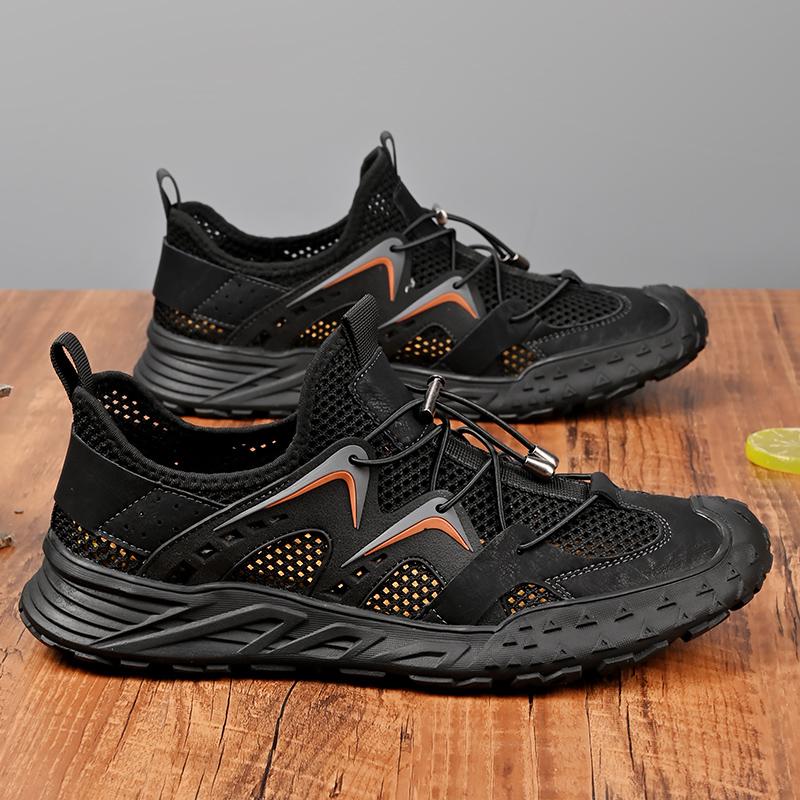 Fashion Summer Men Minimalist Outdoor Sandals Tendon Sole Slip on Casual Office Flats New Soft Bottom Antiskid Hollow Out Walking Shoes