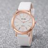 3PCs/Set Korean Women's Watch Fashion Versatile Leather Strap Grey Pink White Watch