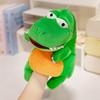 Cute Chubby Dinosaur Hand Doll Plush Toy Doll Green Dinosaur Ventriloquist Doll Children'S Parent-Child Doll