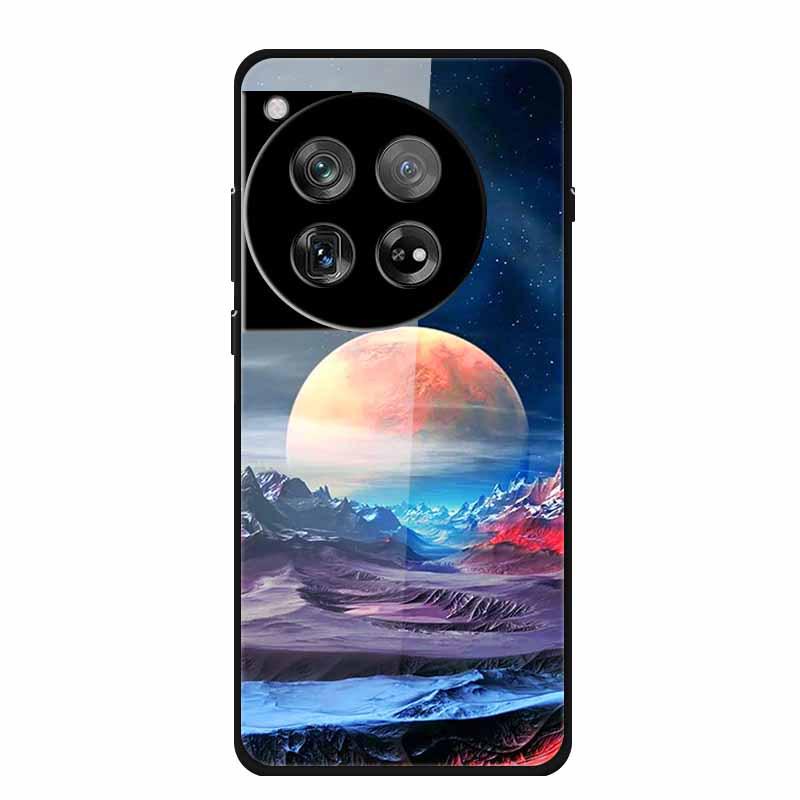 Personalized Seven-Colored Tempered Glass Phone Case for OnePlus 12 - Unisex