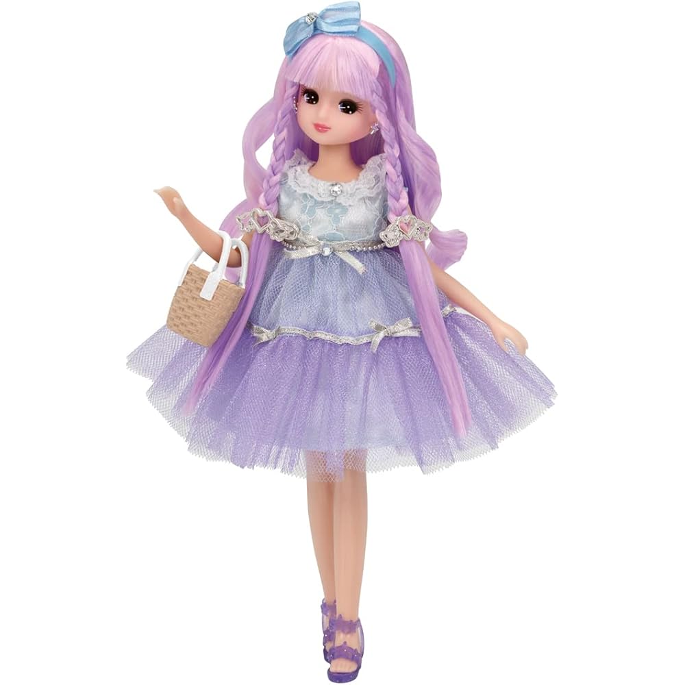 Takara Tomy Licca-chan Dress Nijikyun Curl Dress Set Icey Coordination Dress-Up Toy for Ages 3 and Up