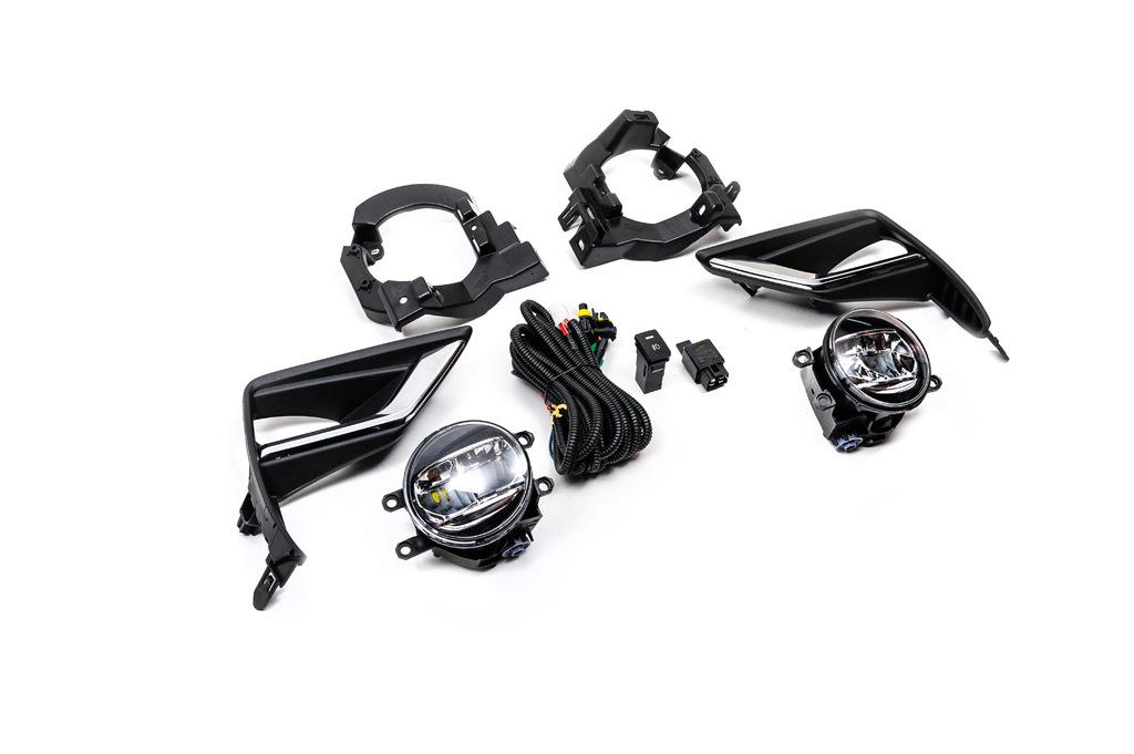 Противотуманки LED с кронтшейнами (2 шт, 2017-2025) для Toyota Land Cruiser Prado 150
