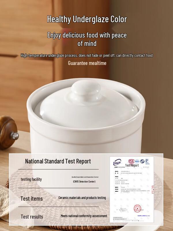 Zhaoran Ceramic Double Boiler Stew Pot Set