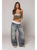 Vintage Faded Denim Loose Straight-Leg Ripped Jeans for Women - European & American Street Retro Style