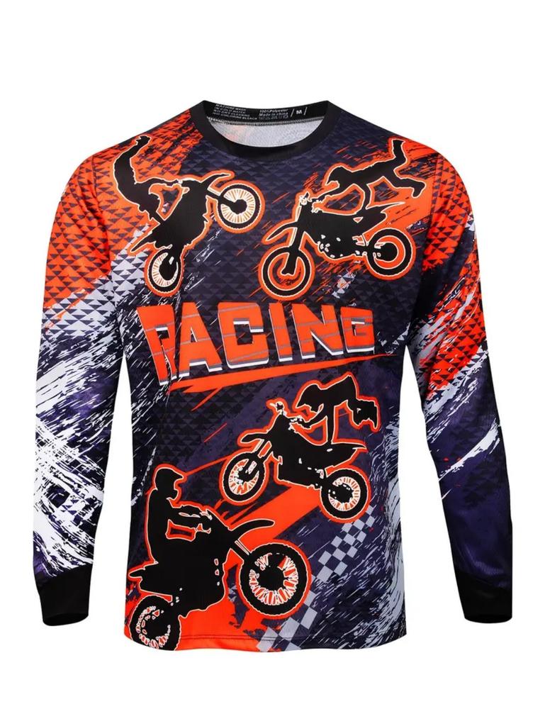 Motorcycle Jersey Downhill Mountain Bike Mtb Shirts Off Road Dh Motorcycle Jersey Motocross Sport Wear Clothing Bike Riding Suit