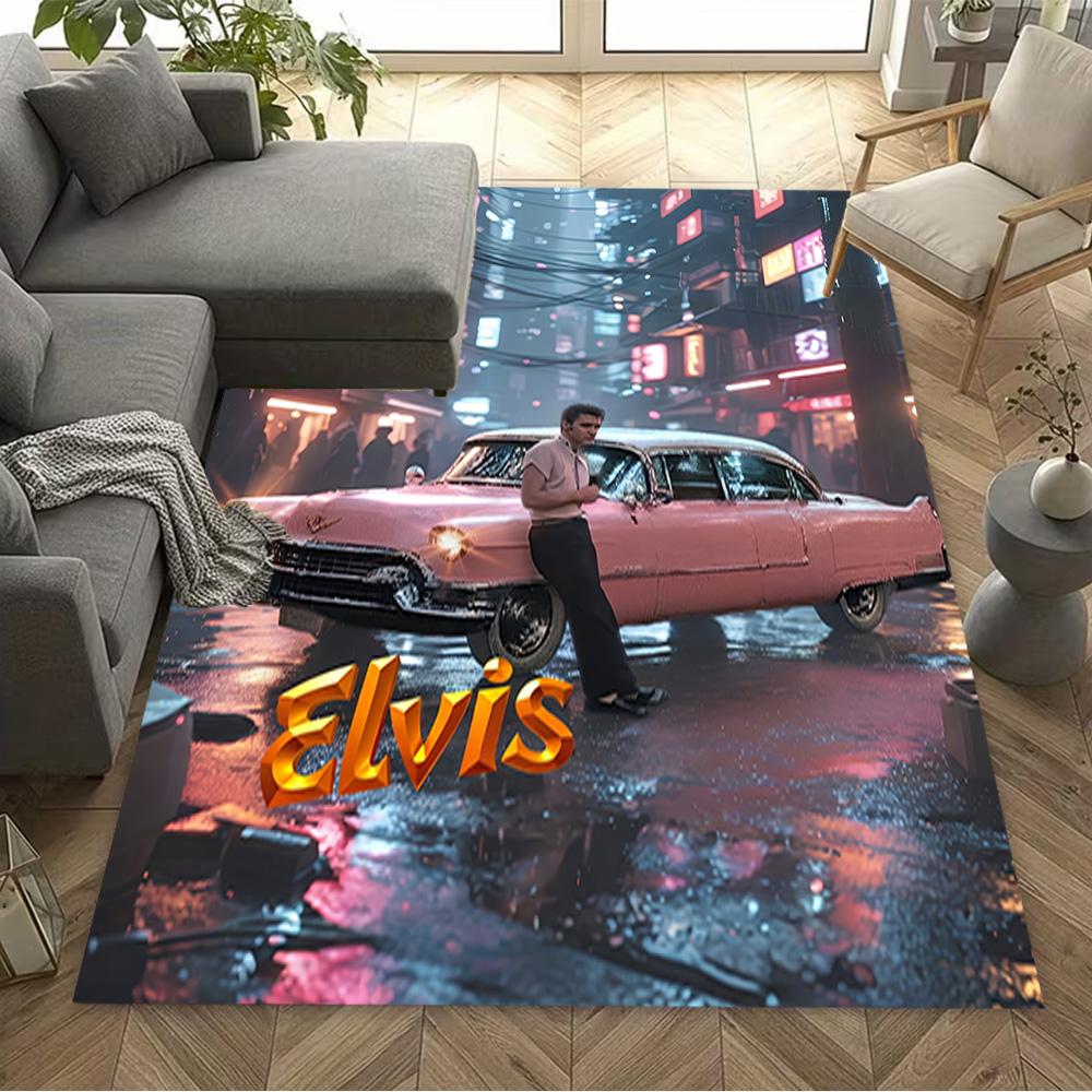 Elvis Lives Forever Floor Mat Perfect for Game Room Living Rooms Decorate room Dormitory Antislip Carpet Office home decor Spiritual Gift