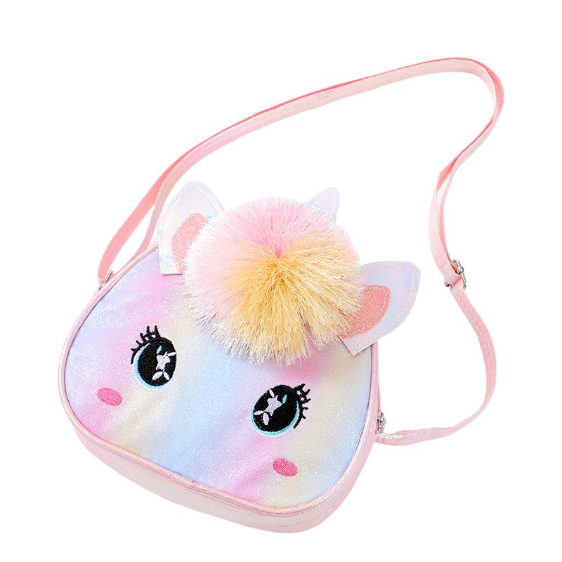 Unicorn Kids' Crossbody Bag - TPU Storage Cartoon Shoulder Travel Bag for Students