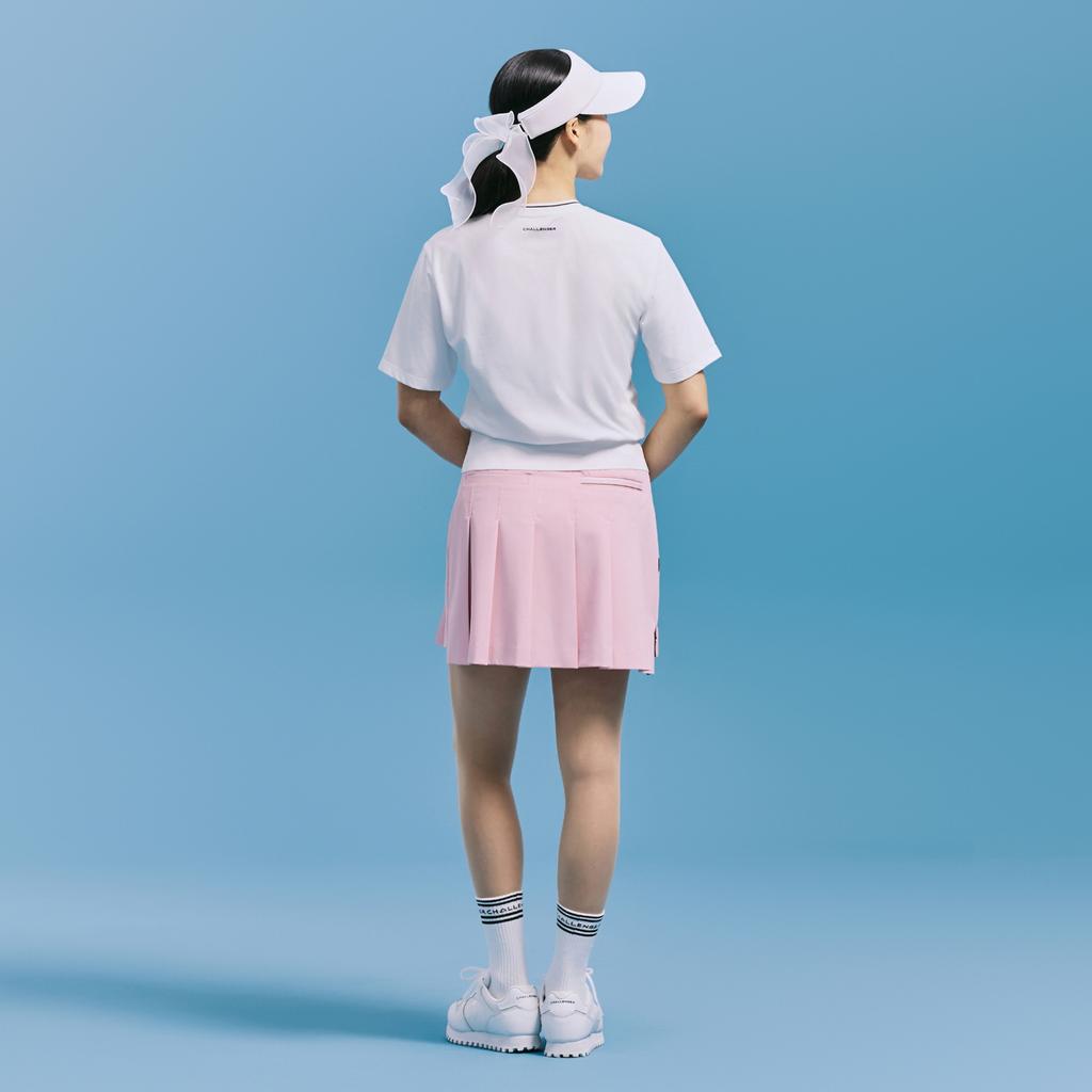 CHALLENGER Women'S A-Line Asymmetrical Pleated Culottes Pink
