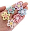 Clips Decor for Girls Embroidered Headwear Accessories DIY Crafts Flower Patches Knitting Material