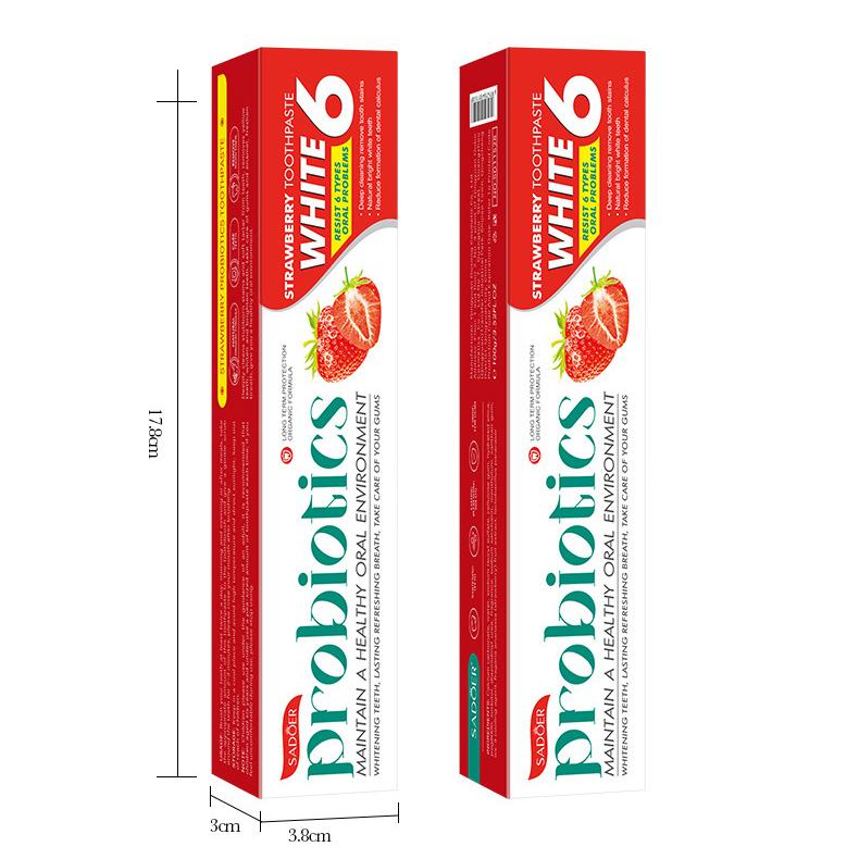 4 Aromalı Meyveli Probiyotik Diş Macunu İnatçı Lekeleri Derinlemesine Temizler, Diş Taşlarını Yumuşatır, Sarı Dişleri Giderir, Dişleri Beyazlatır ve Nefesi Tazeler.