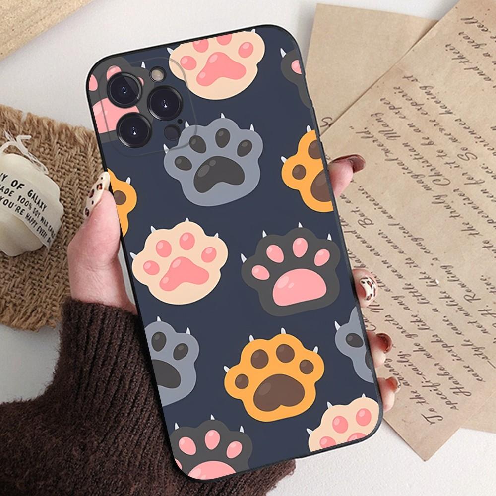 Cute Dog Paw Phone Case Silicone Soft for iphone 15 14 13 12 11 Pro Mini XS MAX 8 7 6 Plus X XS XR Cover
