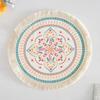 Round Dining Table Mat Retro Coaster Cotton Pad Bohemian Placemats  Wedding Table Decor