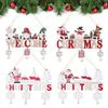 Wooden Christmas Pendant Door Hanging Decoration Used for Decorating Family Walls Christmas Trees Merry Christmas Gifts