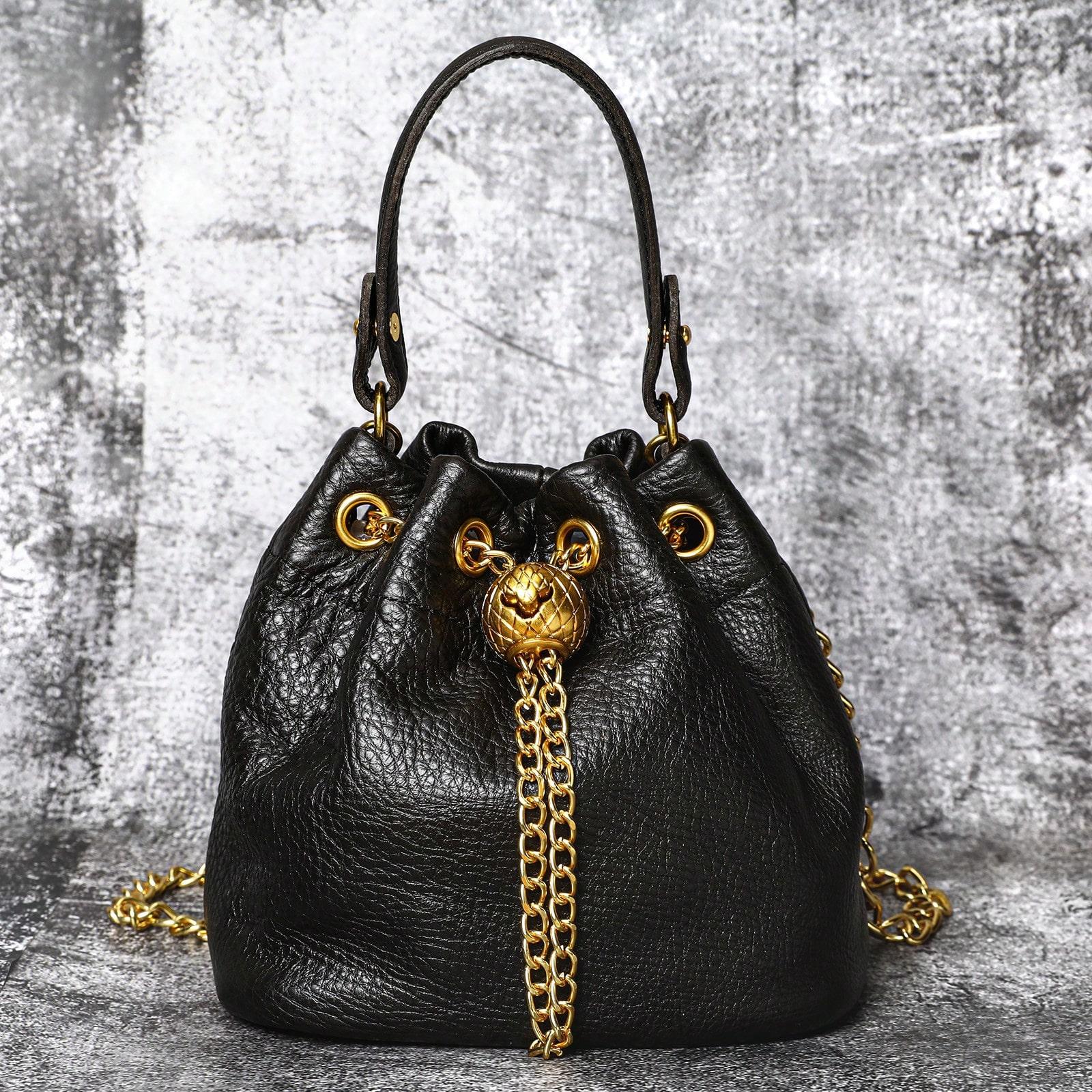 Dames Make-uptas Casual Veelzijdige Emmer Tas Kettingtas Dames Schoudertas black white