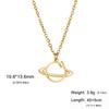 Collana Girocollo Cazador Trendy Pianeta Saturno Universo per Donna Acciaio Inossidabile Catena Collo Gioielli Regalo di Compleanno