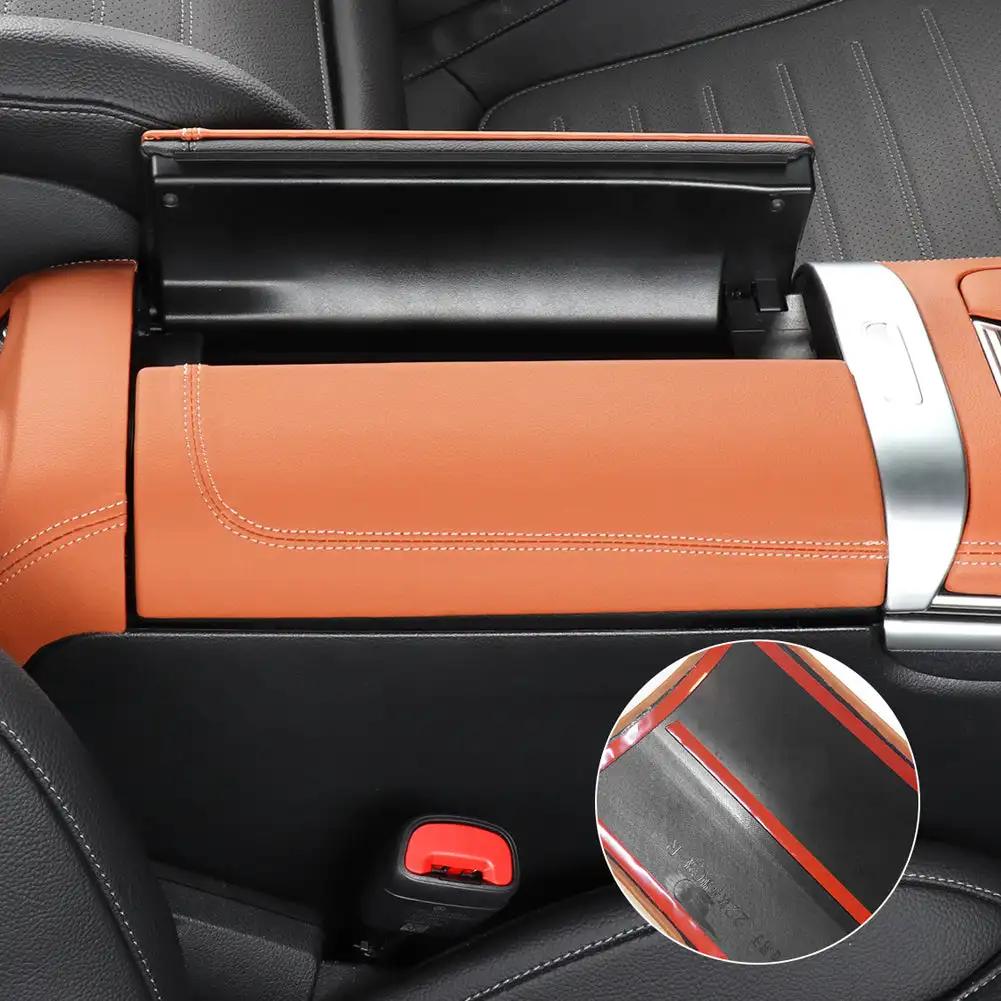 2 buc. Acoperire panou piele cotieră centrală auto Accesorii interioare panou cutie cotieră Pentru Mercedes Benz C260L GLC300L 2022 2023
