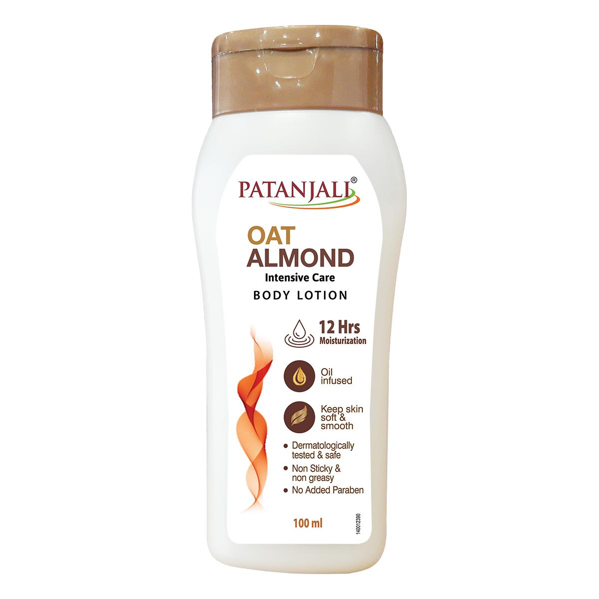 

Patanjali Oat,Almond Intensive Care Body Lotion,With 12hrs Moisturization Skin Soft & Smooth100ml