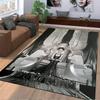 Cleopatra 1934 Classic Film Still Woman Egyptian Throne Wings Black White - Artistic Decorative Rug for Studio Office Apartment Living Space Accent