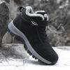 2024 Winter Women Men Boots Plush Pu Leather Waterproof Sneakers Climbing Hunting Shoes Unisex Lace-up Outdoor Warm Hiking Boot