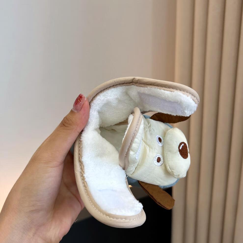 Winter Style Cartoon Baby Shoes (0-1 Year) - Soft Sole, Velvet-lined, Warm & Anti-shedding for Newborn Walking