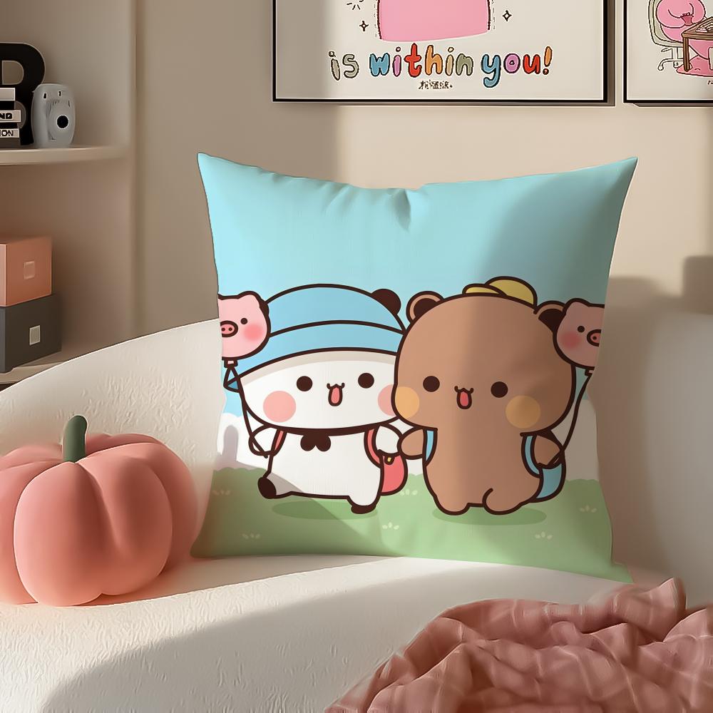 Cartoon Bubu  Dudu Lovely Cushion Cover Pillowcase Short Plush Invisible zipper Room Sofa Cushion Cover
