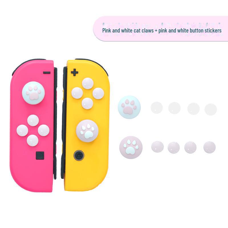 Ajitomo Cat Claw Joystick and Button Cap Stickers for Switch Joycon