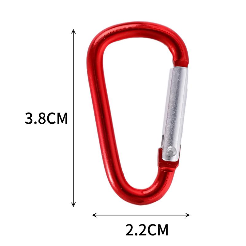 10/50Pcs Carabiner Keychain Alluminum D-ring Buckle Spring Carabiner Snap Hook Clip Keychains Outdoor Camping Daily Use Tool