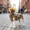 Warm Dog Paw Pattern Vest Soft Pullover Sweatshirt Cute Pet Sleeveless Jumpsuits  Outdoor Walking