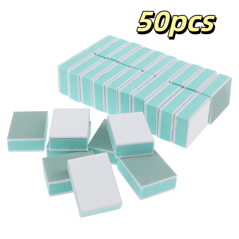 

50 шт. двухсторонних мини-пилочек для ногтей, шлифовальные и полирующие инструменты для ухода за ногтями, пилочки для ухода за ногтями, шлифовальная и полирующая пилочка для ногтей